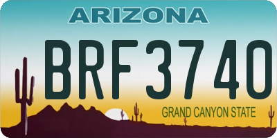 AZ license plate BRF3740