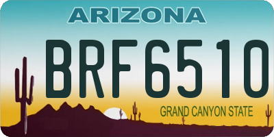 AZ license plate BRF6510