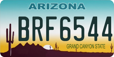 AZ license plate BRF6544
