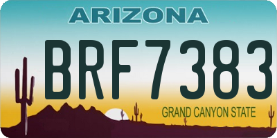 AZ license plate BRF7383