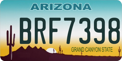AZ license plate BRF7398