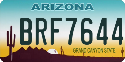 AZ license plate BRF7644
