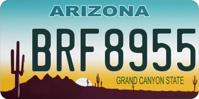 AZ license plate BRF8955