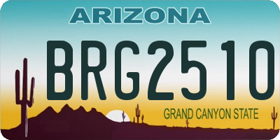 AZ license plate BRG2510