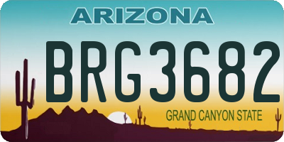 AZ license plate BRG3682