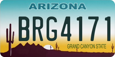 AZ license plate BRG4171