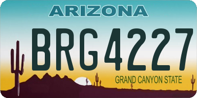 AZ license plate BRG4227