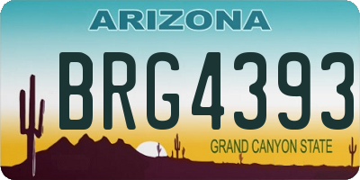 AZ license plate BRG4393