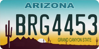 AZ license plate BRG4453