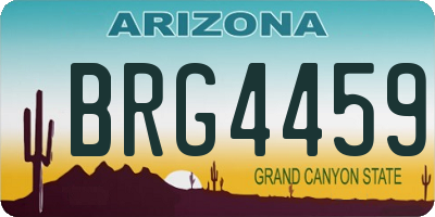AZ license plate BRG4459
