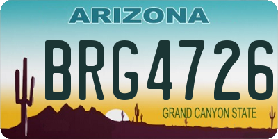 AZ license plate BRG4726