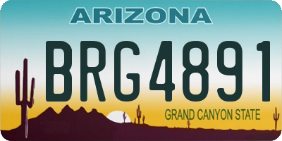 AZ license plate BRG4891