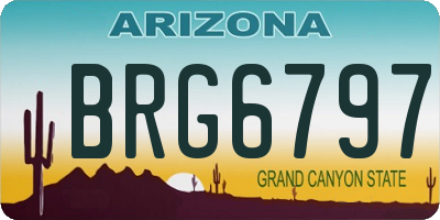 AZ license plate BRG6797