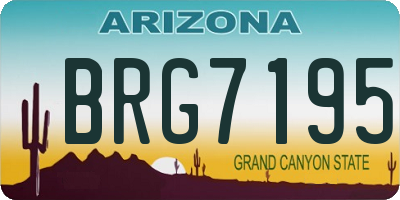 AZ license plate BRG7195