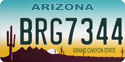 AZ license plate BRG7344