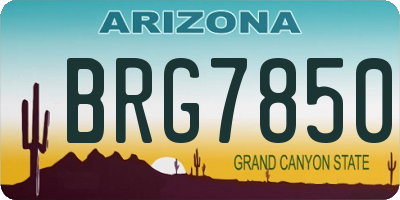 AZ license plate BRG7850