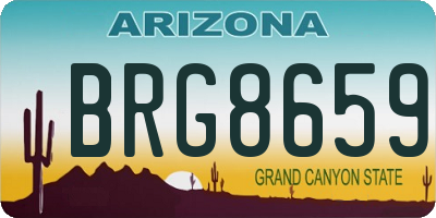 AZ license plate BRG8659