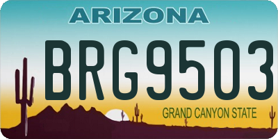 AZ license plate BRG9503