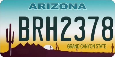 AZ license plate BRH2378