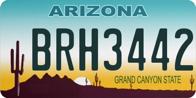 AZ license plate BRH3442