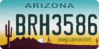 AZ license plate BRH3586