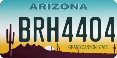AZ license plate BRH4404