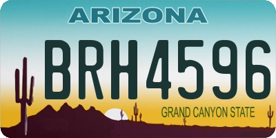 AZ license plate BRH4596