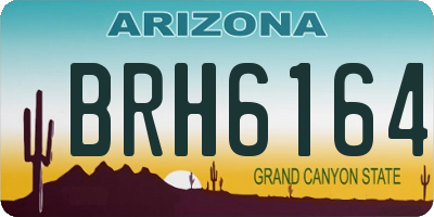 AZ license plate BRH6164