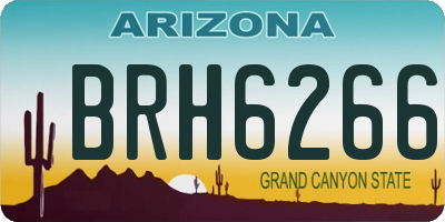 AZ license plate BRH6266