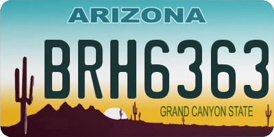 AZ license plate BRH6363