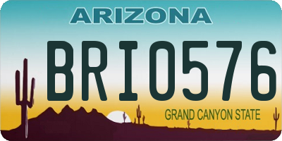 AZ license plate BRI0576