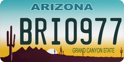 AZ license plate BRI0977