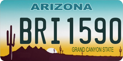 AZ license plate BRI1590