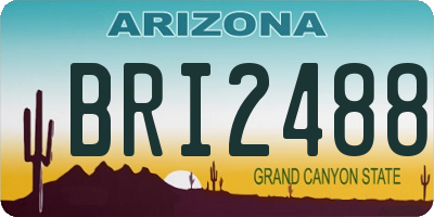 AZ license plate BRI2488