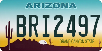 AZ license plate BRI2497
