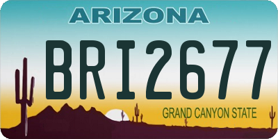 AZ license plate BRI2677