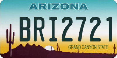 AZ license plate BRI2721
