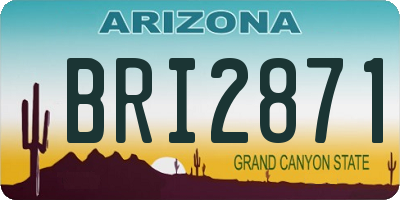AZ license plate BRI2871
