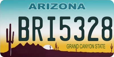 AZ license plate BRI5328