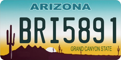 AZ license plate BRI5891