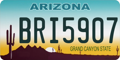 AZ license plate BRI5907