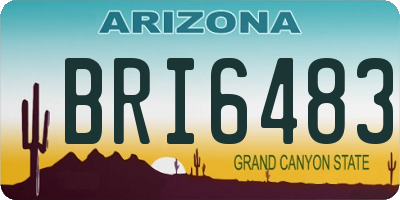AZ license plate BRI6483