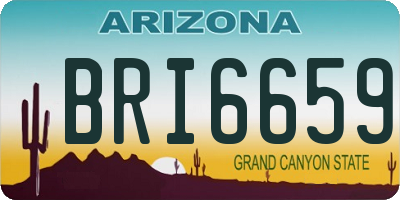 AZ license plate BRI6659