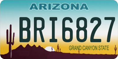 AZ license plate BRI6827