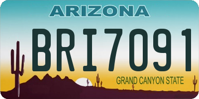 AZ license plate BRI7091