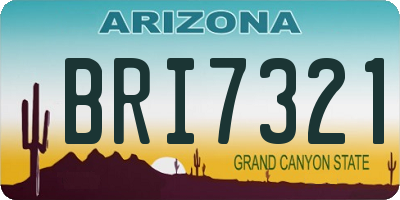 AZ license plate BRI7321