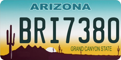 AZ license plate BRI7380