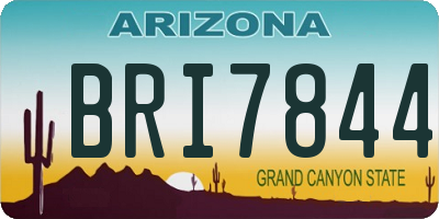 AZ license plate BRI7844