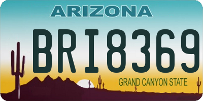 AZ license plate BRI8369