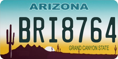 AZ license plate BRI8764